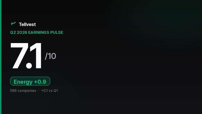 Q2 Pulse rose to 7.1 as Energy jumped 0.9